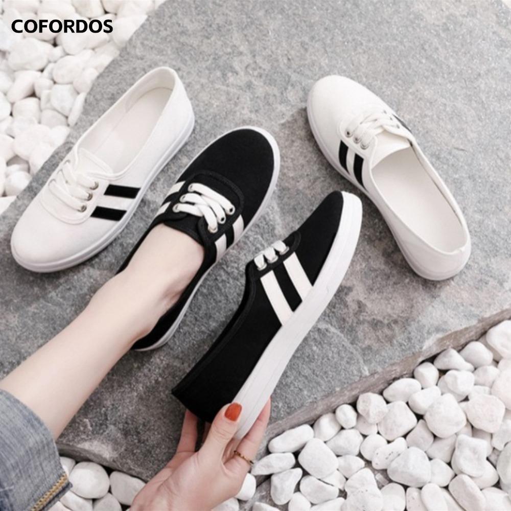 Giày thể thao nữ COFORDOS, Giày thông thường thoải mái thoáng khí, Giày đế bệt cổ thấp thời trang