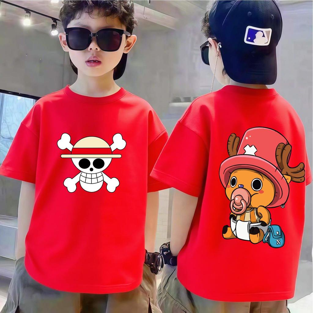 shirt 100% cotton 90-150 cm comfortable design cartoon fit for boys 14 3 years old old short-sleeve