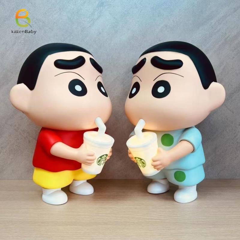 [Baby-t] 1 Mảnh Vinyl Trà Sữa Phát Sáng Cốc Để Bàn Trang Trí 25cm Crayon Shin-Chan Tay Tay Noob Anim