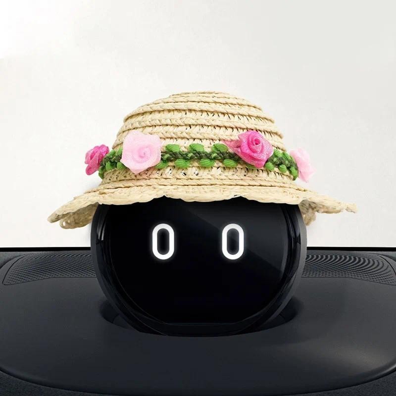 Cho NIO nomi mũ et5 et7 es6 es8 ec6 mũ đội đầu trang trí nội thất ô tô dễ thương mũ rơm phụ kiện xe 