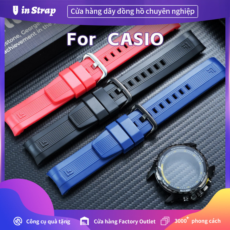 Áp dụng cho CASIO Black Knight, Dây đeo đồng hồ nam bằng nhựa cong 22mm cho đồng hồ thể thao EQS-500