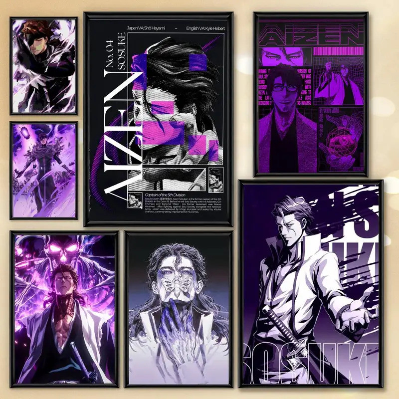Thần Chết S-Sosuke A-Aizen Poster In Hình Nghệ Thuật Treo Tường Hiện Đại Phòng Khách Phòng Ngủ Phòng