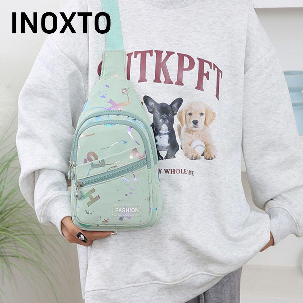 INOXTO Túi Đeo Chéo Ngực Gọn Nhẹ Chống Thấm Nước In Chữ Nổi Bật Thời Trang Đa Năng