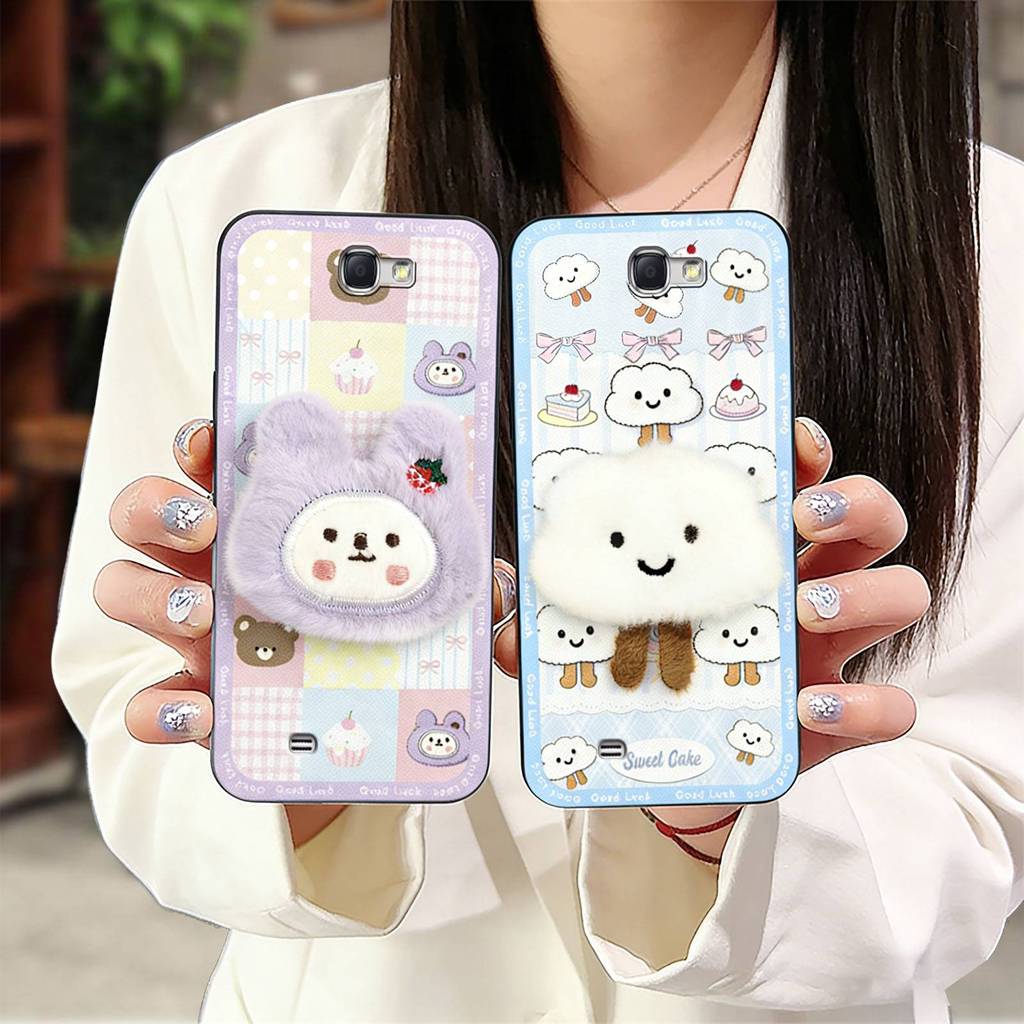 Ốp Mềm Chống Sốc Ốp Lưng Điện Thoại Samsung Galaxy Note2 / N7100 TPU 3D Thêu Silicon Túi Điện Thoại 