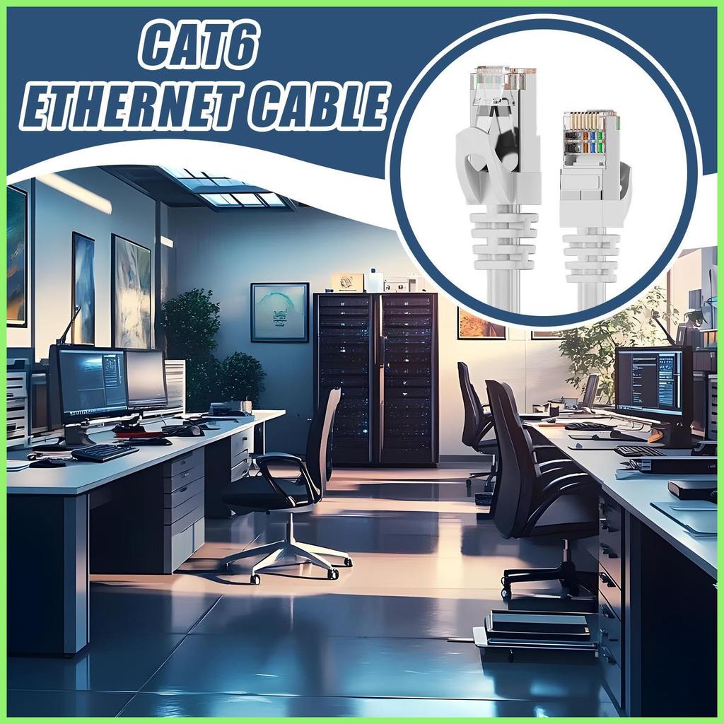 Cat 6 Patch Cable 10ft Dây mạng hạng nặng tốc độ cao 10Gbps Cáp dây Internet được bảo vệ Dây LAN cho