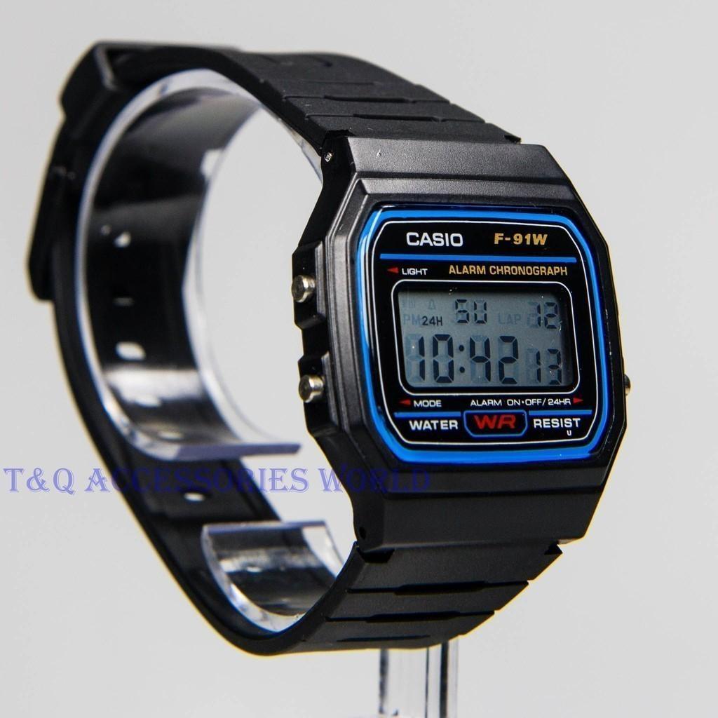 Đồng hồ điện tử huyền thoại Casio F - 91W Chính hãng Siêu bền, Đồng hồ Chống nước