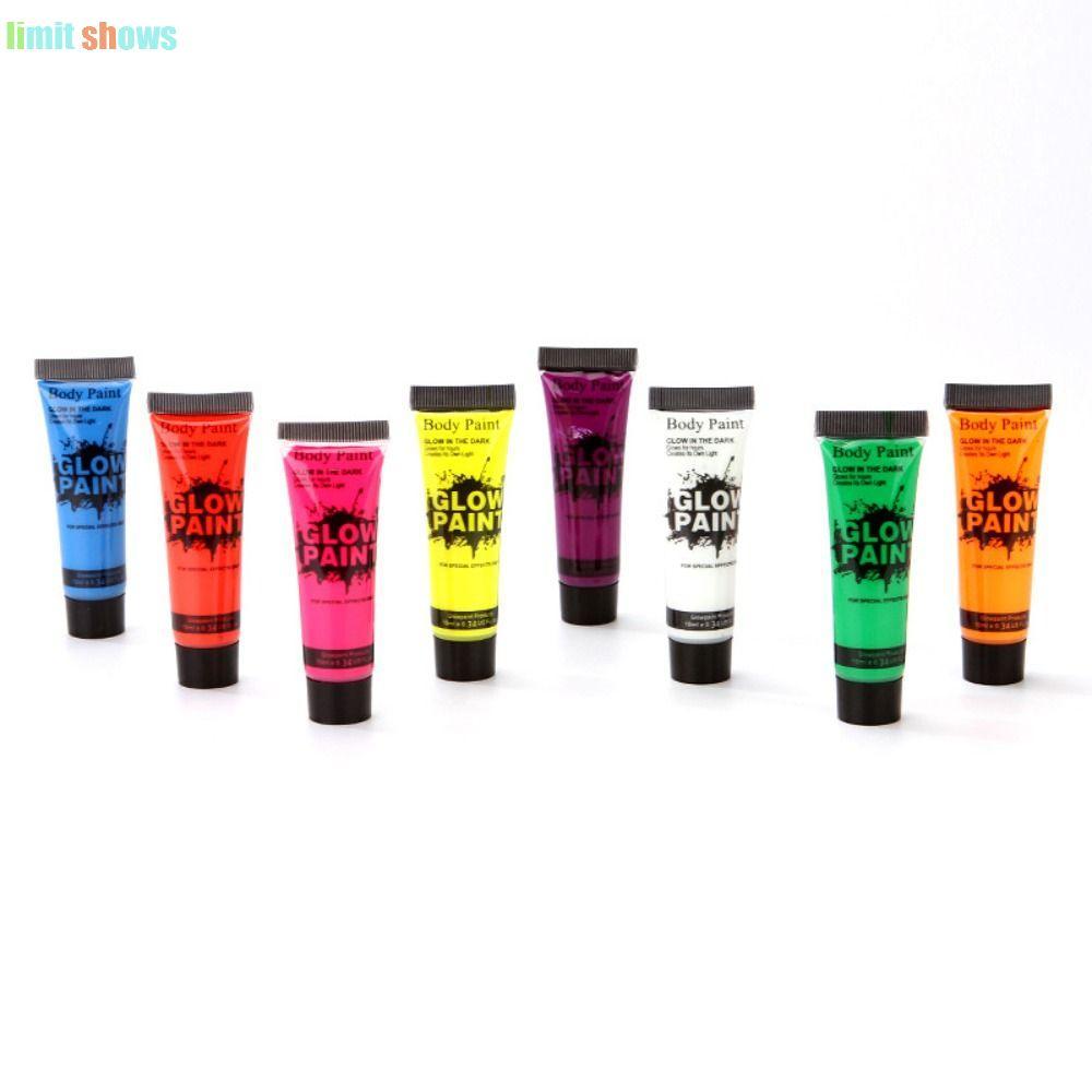 GIỚI HẠN SHOWS Mặt Huỳnh Quang Phát Sáng Sơn, 10ml Màu Sắc Dạ Quang Body Art Painting, Body Face Pai