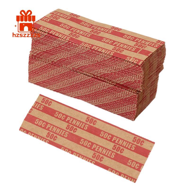 100 mảnh Penny Coin Wrappers Penny Tay áo phẳng như Shown Penny Rolls Wrappers