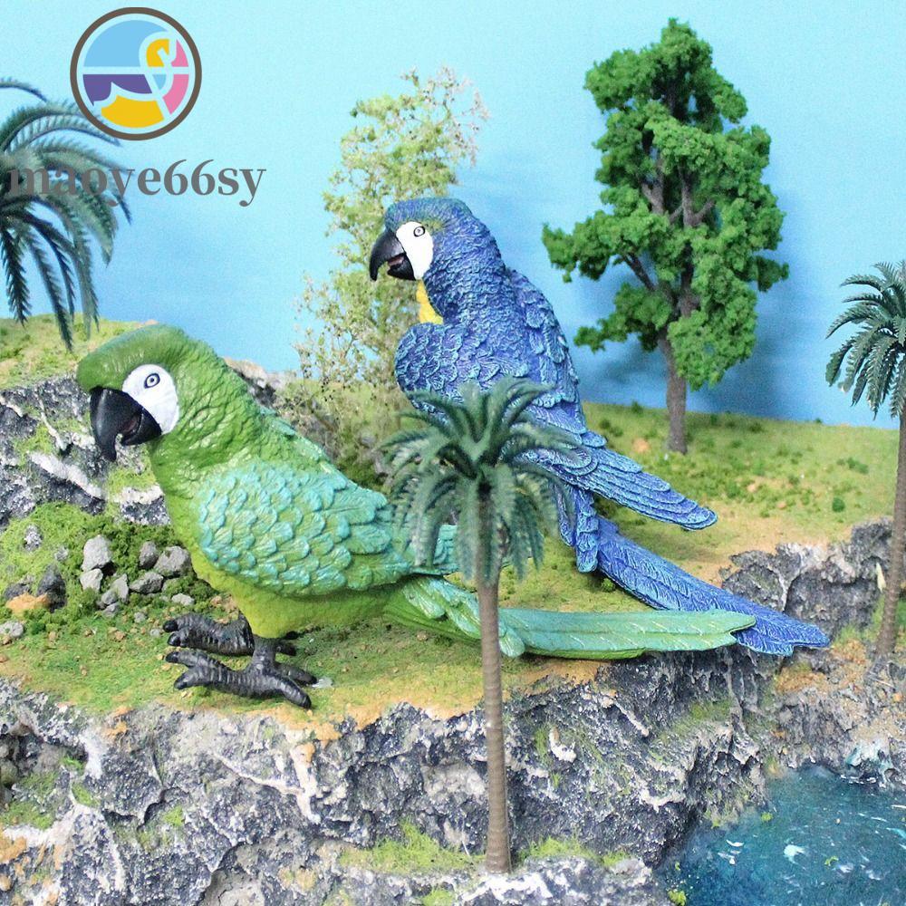 MAOYE66SY Đồ trang trí vẹt nhân tạo, Tượng chim giả dễ thương, Trang trí cảnh quan thu nhỏ Sáng tạo 