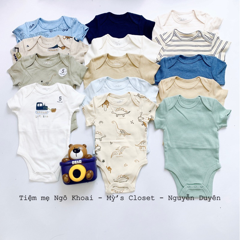 [MD77] CASTRO Body chip ngắn tay chất liệu cotton organic mềm mại thoáng mát cho bé yêu