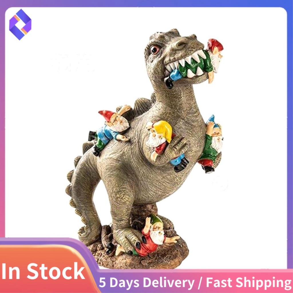 Khủng Long Gnomes Vườn Tượng Trang Trí Ngoài Trời Sinh Nhật Cho Mẹ, Sân Khủng Long Ăn Gnomes Điêu Kh