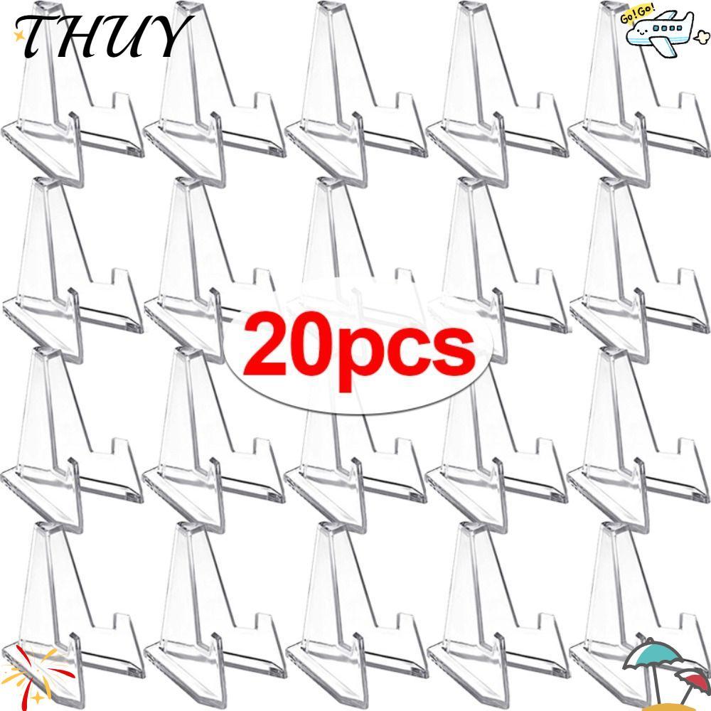 THUY Acrylic Coin Display Stand Holder, Capsule Support Storage Small Easel Rack, Multifunction Tria