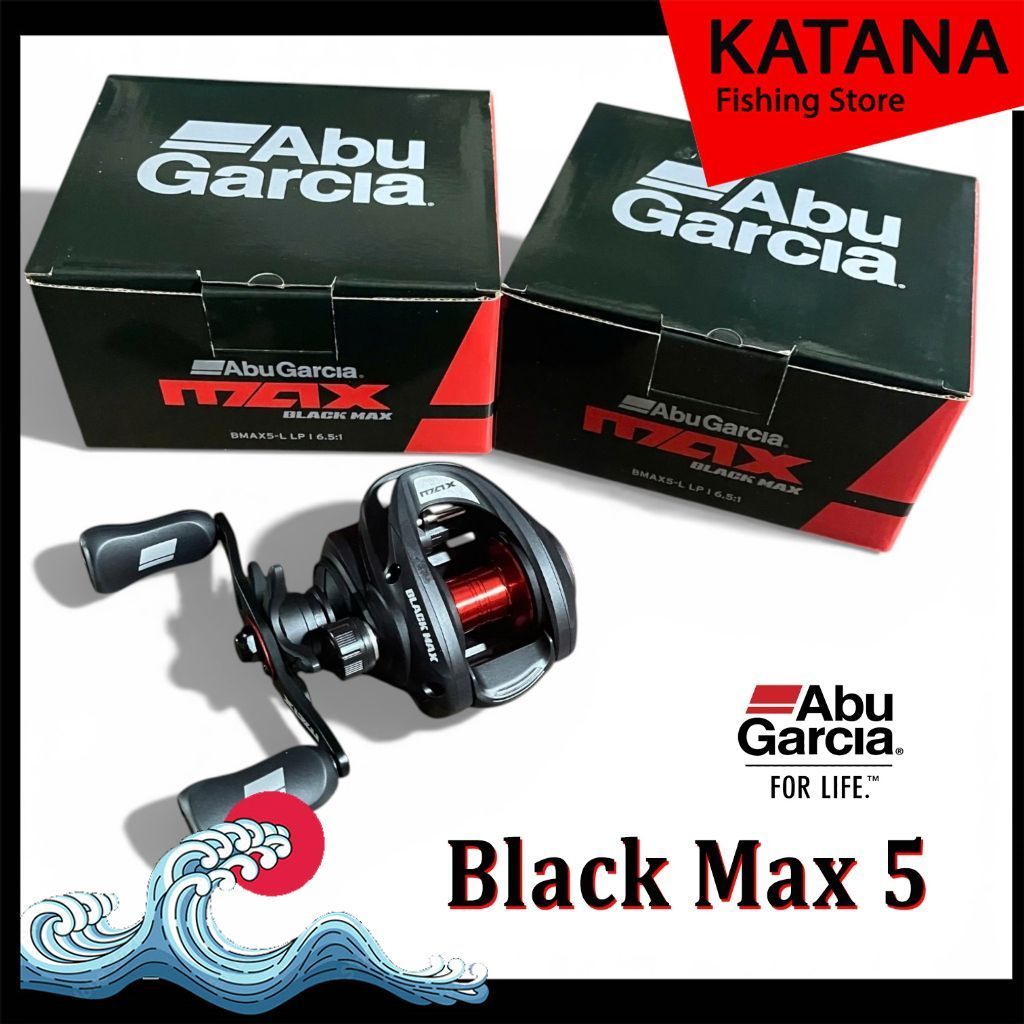 [Katana Fishing] Máy câu ngang Abu Garcia Black Max 5 LP - Lựa chọn hoàn hảo cho tín đồ câu cá.