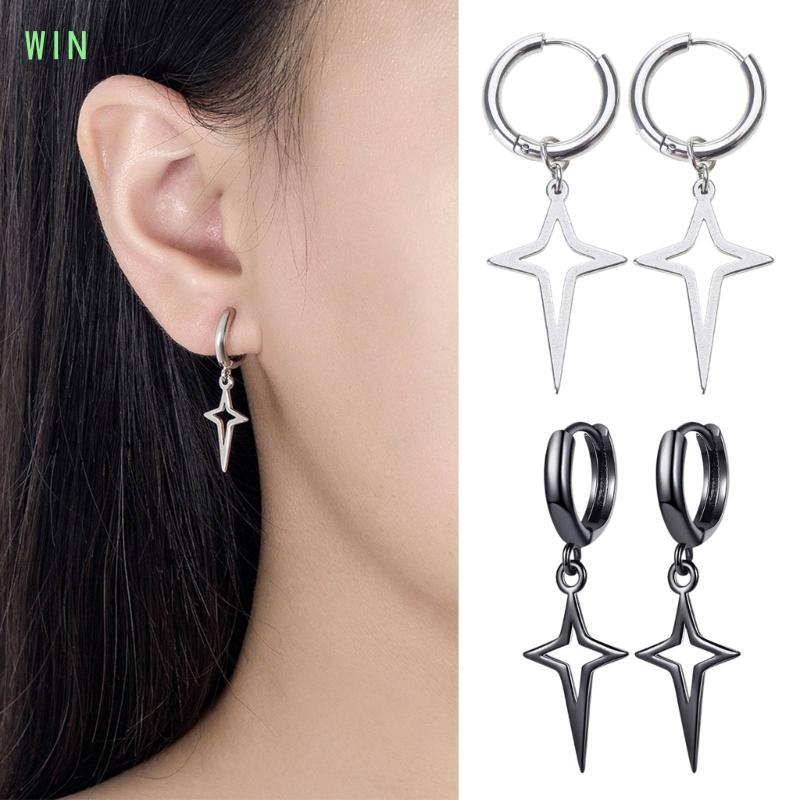 WIN Star Drop Earring Rock Cool Women Cross Earring for Lady Girls Trang sức