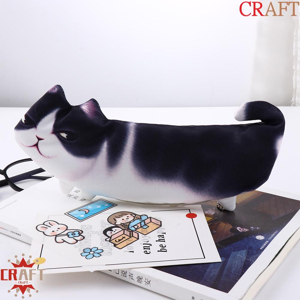 CRAFT Hộp Đựng Bút Kawaii Sáng Tạo Hộp Đựng Bút Chì Túi Vải Mềm Đồ Dùng Học Tập Túi Bút