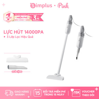 Simplus Pink Máy hút bụi cầm tay 14000Pa - Máy hút bụi có dây, lực hút mạnh XCQH002- Bảo Hành 1 Năm 1 Đổi 1