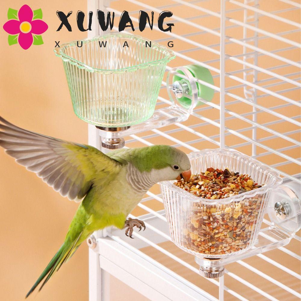 XUWANG Pet Feeder Ledge Anti-Splash Bird Feeding Station Uống