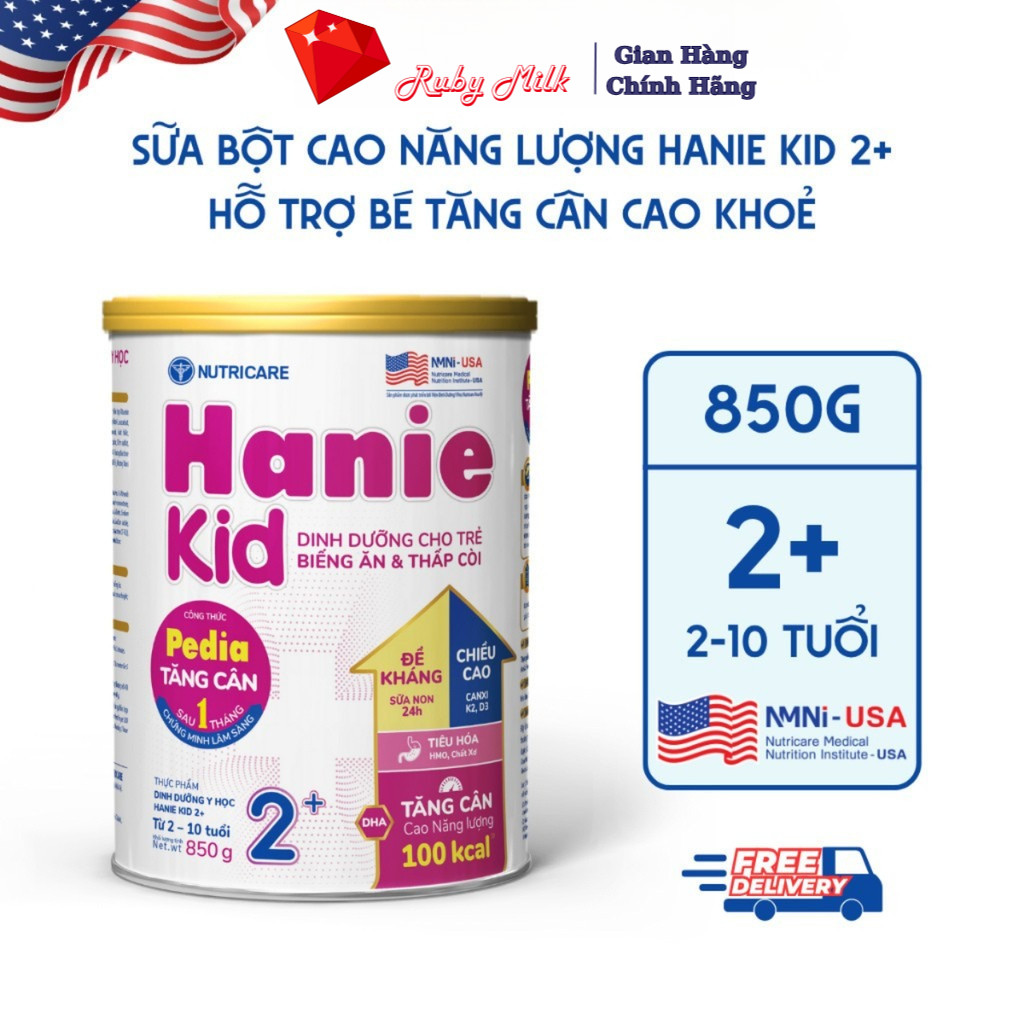 Sữa Bột Hanie Kid 2+ 850g - NUTRICARE