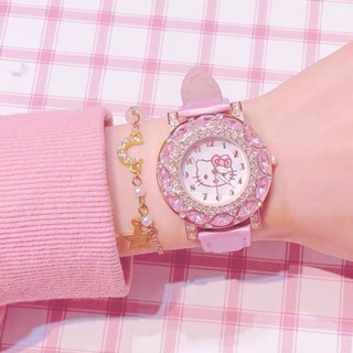Phiên Bản Hàn Quốc Đồng Hồ Trẻ Em Bé Gái Thời Trang Chống Thấm Nước Đồng Hồ Thạch Anh Hoạt Hình Dễ Thương Công Chúa Hồng KT Mèo Học Sinh Tiểu Học Đồng Hồ Điện Tử