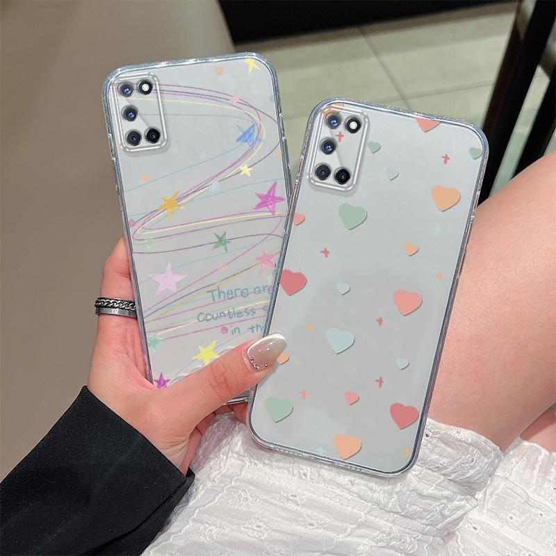 Tương thích với Ốp điện thoại OPPO A52 A72 A92 Vỏ điện thoại trong suốt mềm TPU