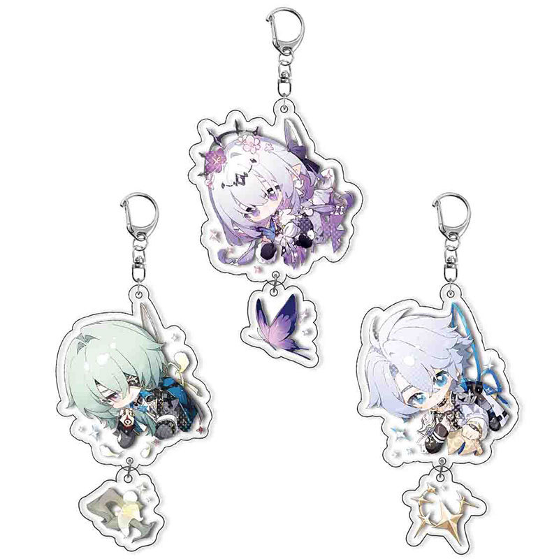 Game Honkai: Star Rail Castorice Anaxagoras Keychain Cosplay Cartoon Figure Pendant Car Key