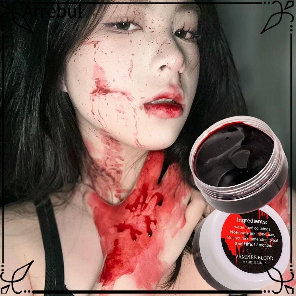ARREBUL Gel Máu Giả, Trang Điểm Ma Cà Rồng Sẹo 30g Máu Dày Áo Giả, Dễ Dàng Vệ Sinh Gel Máu Thân Thiệ