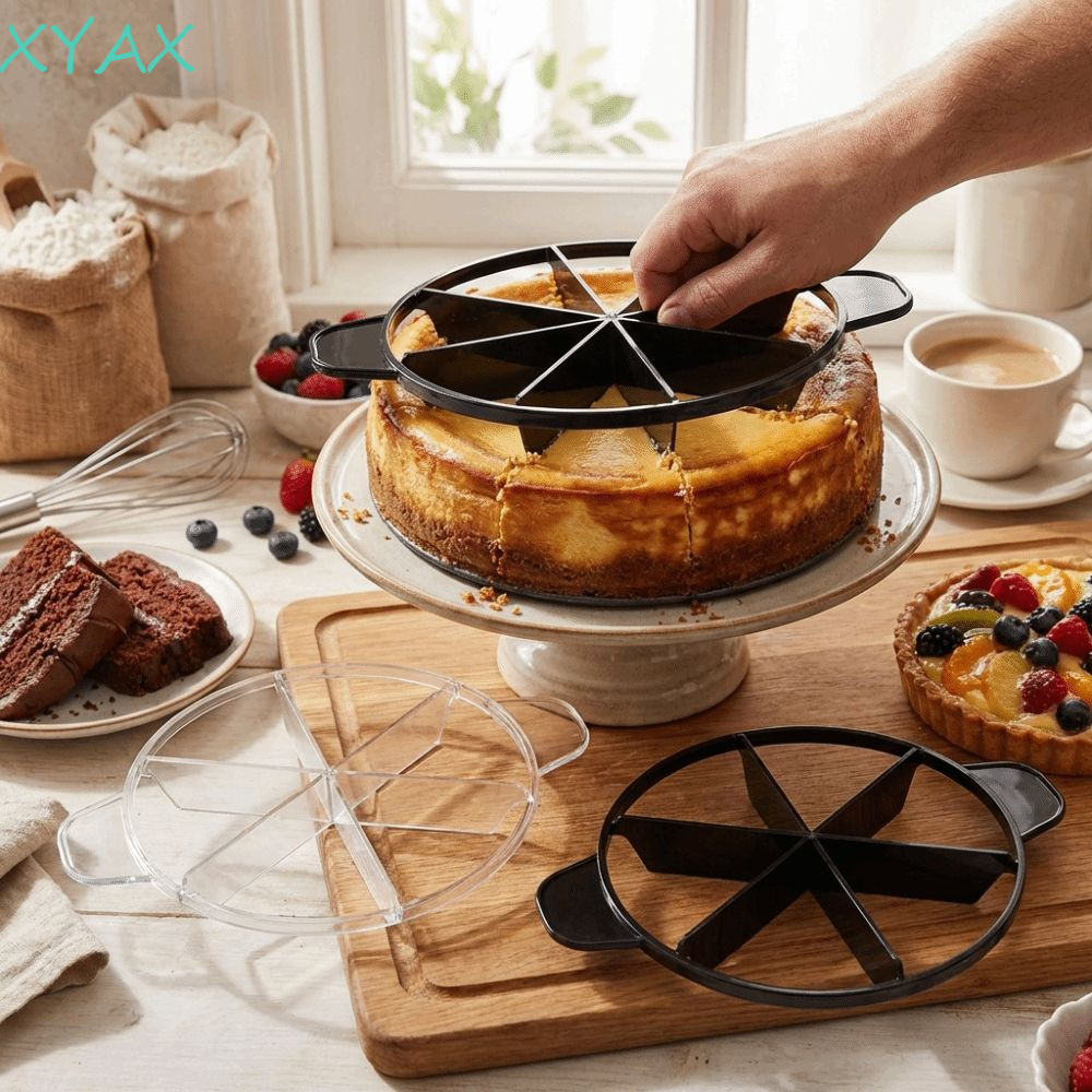 XYAX Máy cắt bánh Pizza XYAX, Máy cắt bánh nhựa chống gỉ, Bộ phận 6 / 8 thực tế có lớp tay cầm Dụng cụ làm bánh Dụng cụ chia bánh mì Dụng cụ nhà bếp