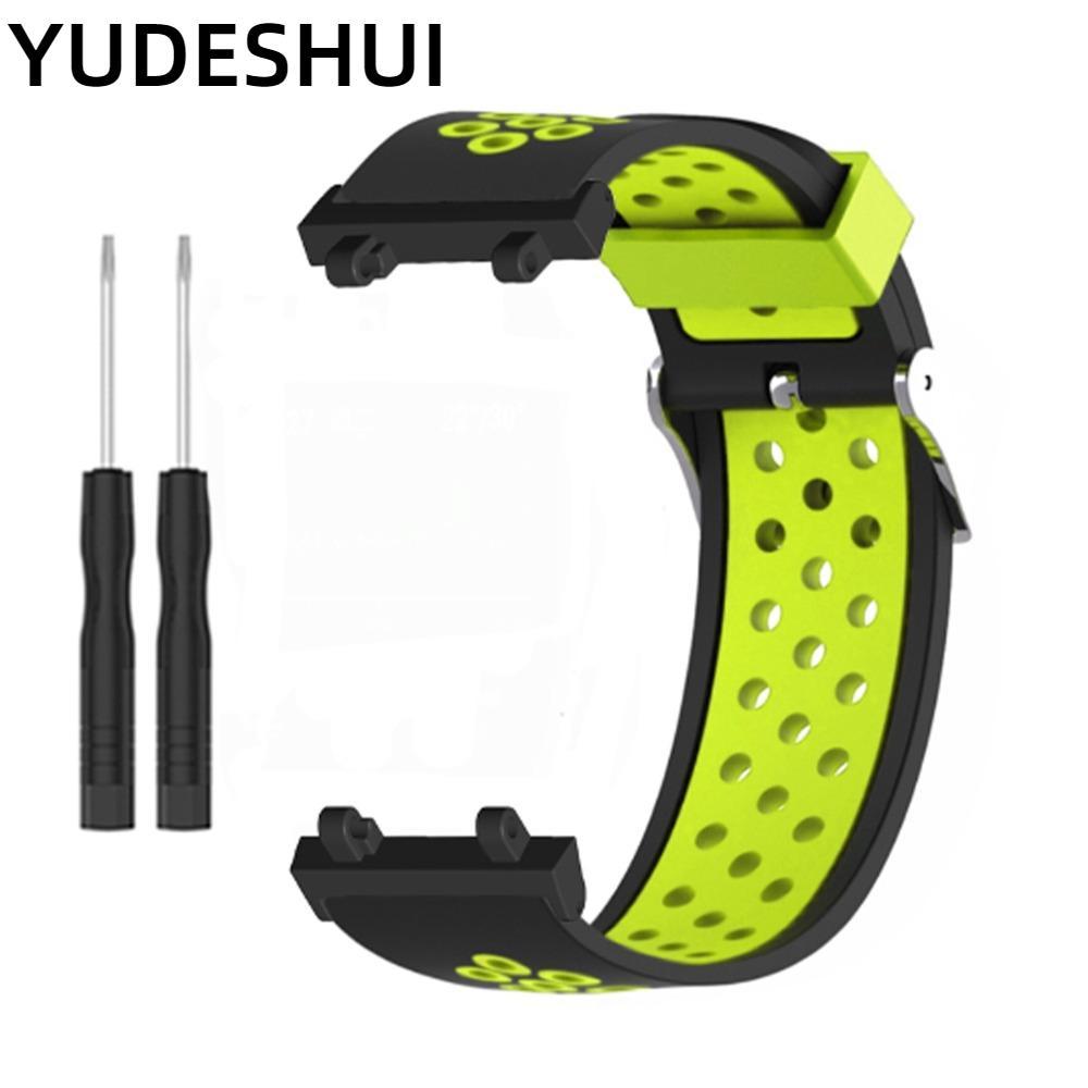 YudhUI Dành Cho Dây Đồng Hồ Amazfit Active Edge, Dây Đeo Đồng Hồ Silicon Hai Màu Silicon + Kim Loại,