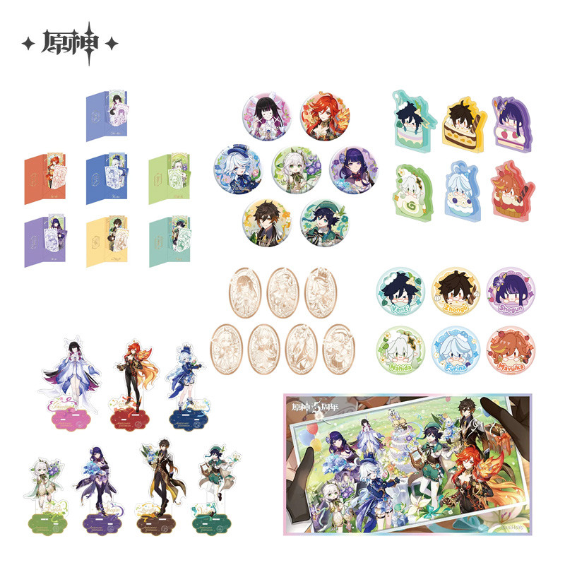 Sunsyea Genshin Impact Official Merch miHoYo Original Authentic Anniversary Acrylic Stand Badge Vent