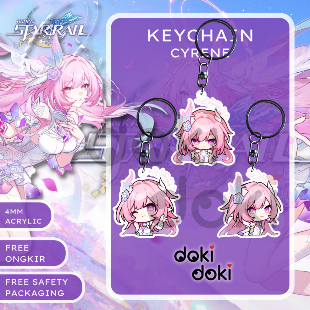 GANTUNGAN KUNCI KEYCHAIN CYRENE HONKAI STAR RAIL