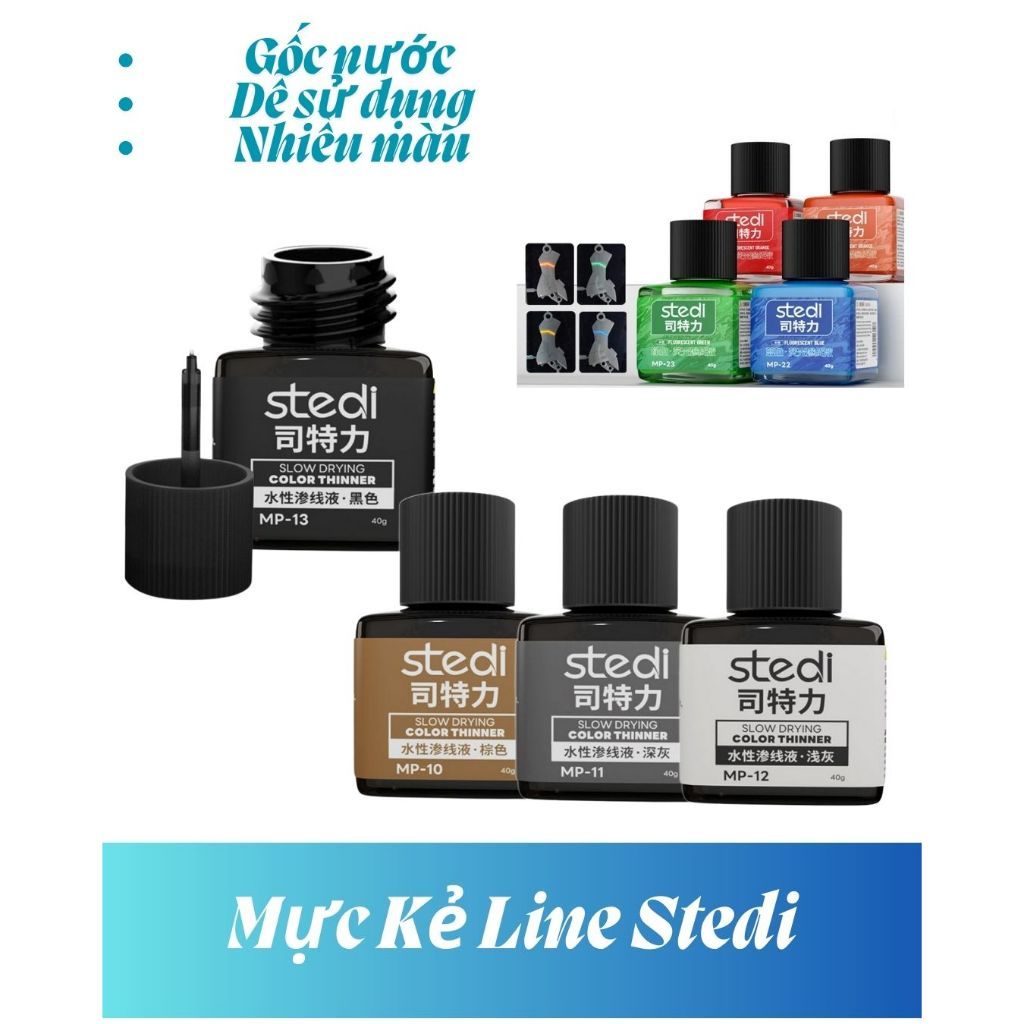 X-Lọ kẻ line / lằn chìm Panel line Accent Color đủ màu đen nâu xám huỳnh quang Stedi