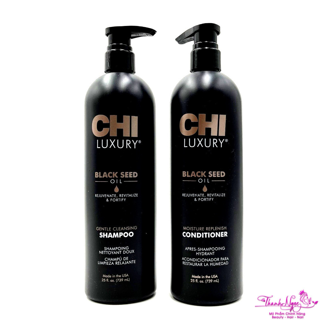 Dầu gội xả phục hồi tóc CHI Luxury Black Seed Oil Blend 739mlx2 . TN