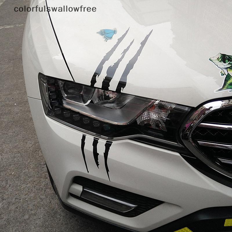 Colourswallowfree Đèn pha tạo kiểu ô tô Cá nhân Stiers Monster Claw Scratch Stripe Marks Decal Car S