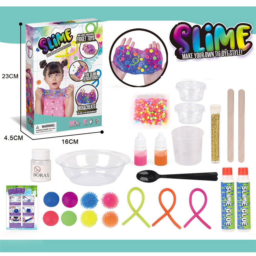 Slime Stress Relief Rainbow Slime Educational Toy DIY Handmade Science Experiment Kit