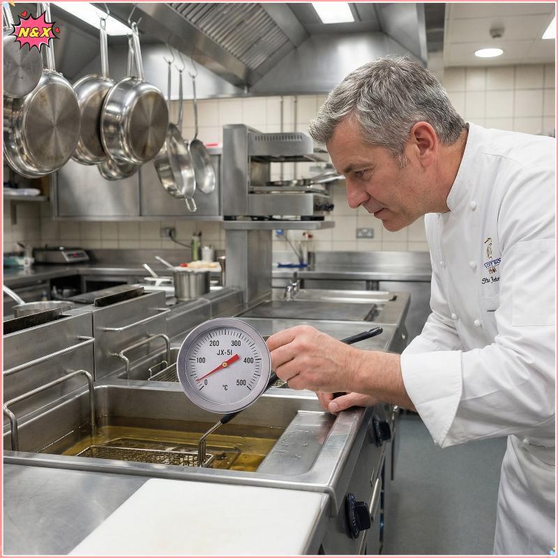 N & X BBQ để nướng r Máy đo nhiệt độ lưỡng kim 0-500C Dụng cụ lò nướng nhà bếp.