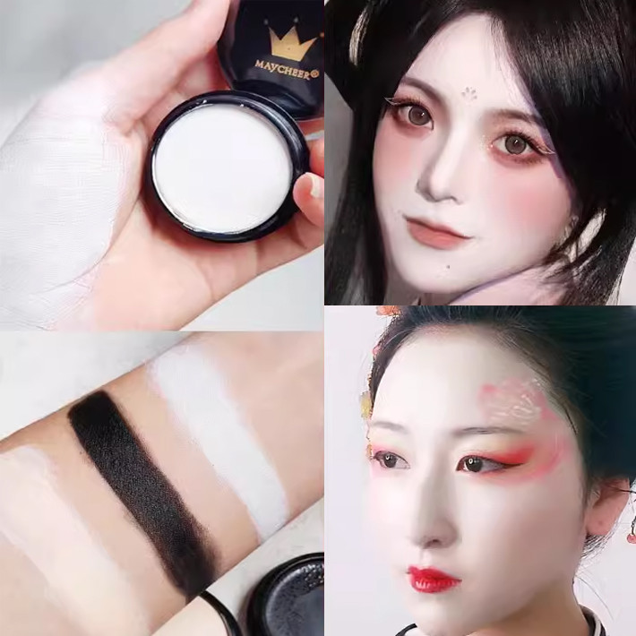 Kem nền trắng tinh khiết Kem nền dạng lỏng Extra White Face Geisha Mỹ phẩm Sân khấu chú hề Halloween