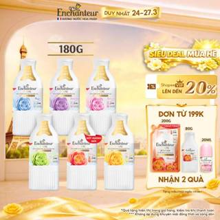 [CẢI TIẾN MỚI] Sữa tắm hương nước hoa dưỡng da thơm mịn Enchanteur 180g (5 mùi - Bao bì thay đổi tùy đợt nhập hàng)