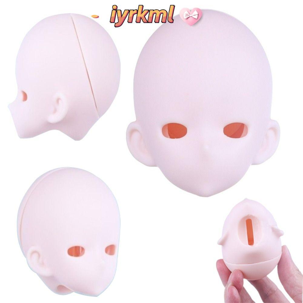 IYRKML 1 / 4 BJD Anime Headsculpt, PVC Trắng Da Bjd Baby Head, Bjd Phụ Kiện Có Thể Mở Anime-Style Bj