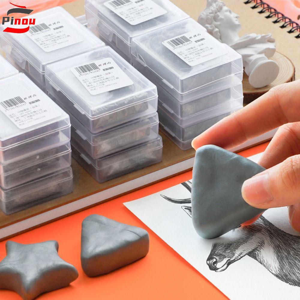 POOU 4 Kneaded Eraser, Moldable Soft Sketching Eraser, Correcting Grey Plasticization Kneadable Art 