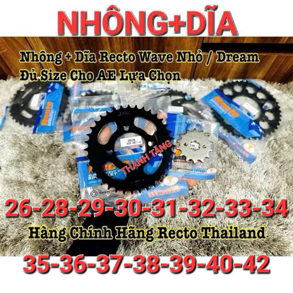 Nhông Dĩa sau[9Ly]Dream,wave nhỏ,win 100,future 1,exciter 50cc,sirius 50,sym ez110,elegant,26,28,29,