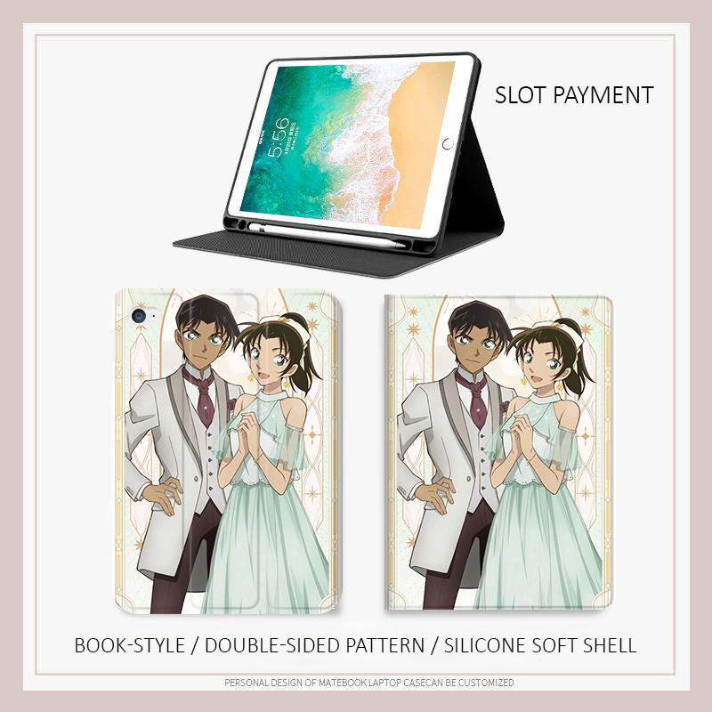 Bao da iPad  Lovers couples wedding - Ốp lưng gấu ôm cho Air 4/5/6 M3, iPad Gen 11 A16, Pro - Chống 