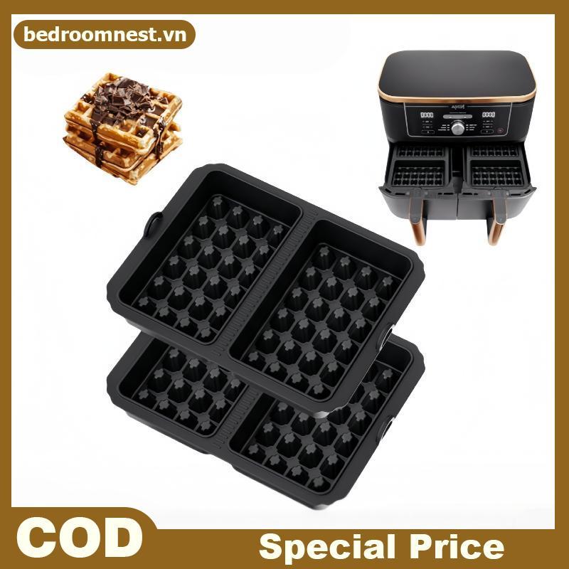 Khuôn bánh quế BEDROOM Chảo nướng silicon cho Ninja Air Fryer Model AF300EU AF400EU.