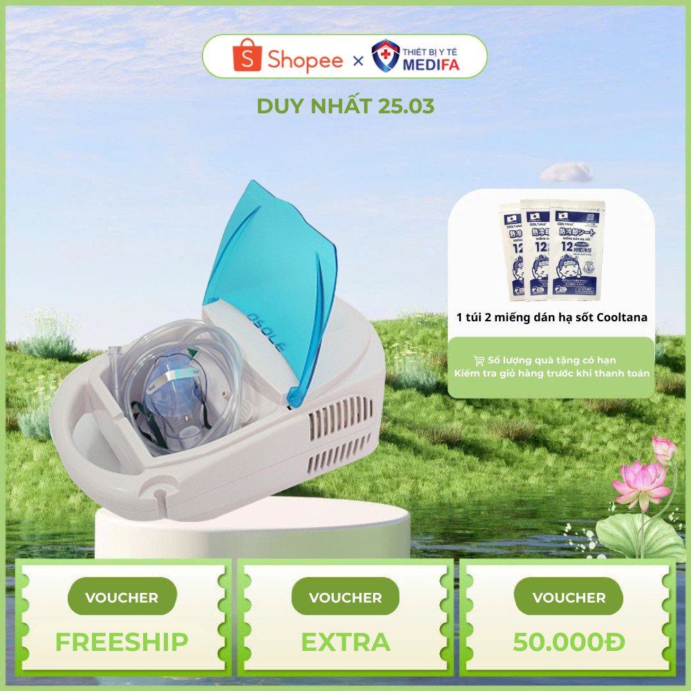 Máy Xông Khí Dung - Máy Xông Mũi Họng ALKATO TL-200 Công Nghệ Van Ảo Cho Kích Thước Hạt Nhỏ, Công Suất Lớn