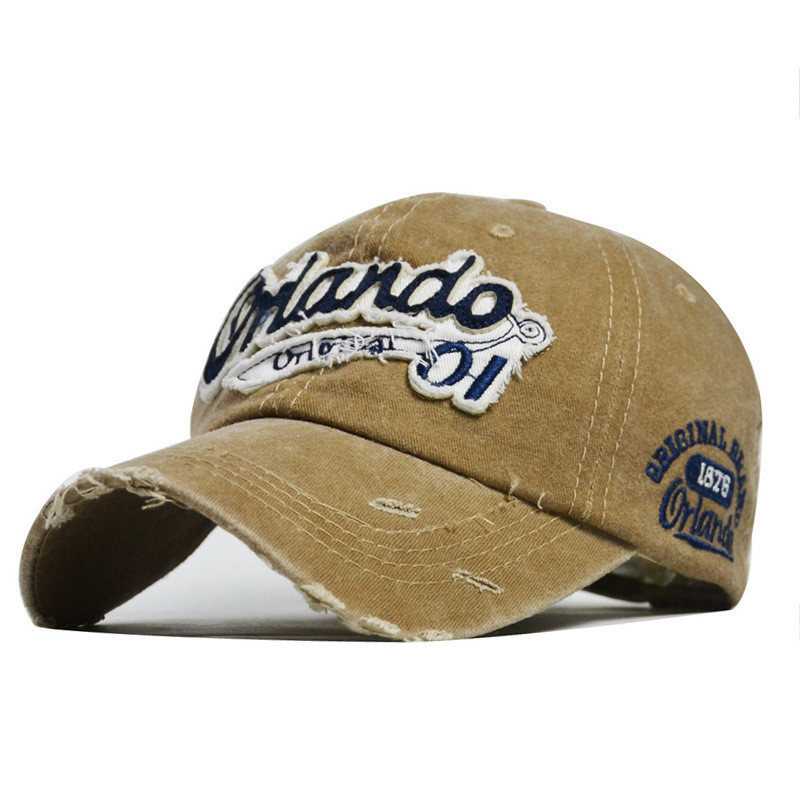 [Denim Washed] [ALL-MATCH 01 Mũ bóng chày] [Mũ che nắng] [Thêu chữ Orlando mùa hè]