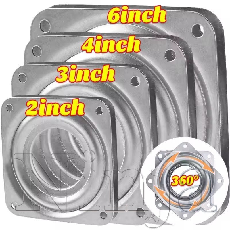 [Ngôi nhà ấm áp] Tấm bàn xoay xoay vòng bi kim loại - Đế xoay 360 độ Hạng nặng - Tấm vòng bi lăn bàn