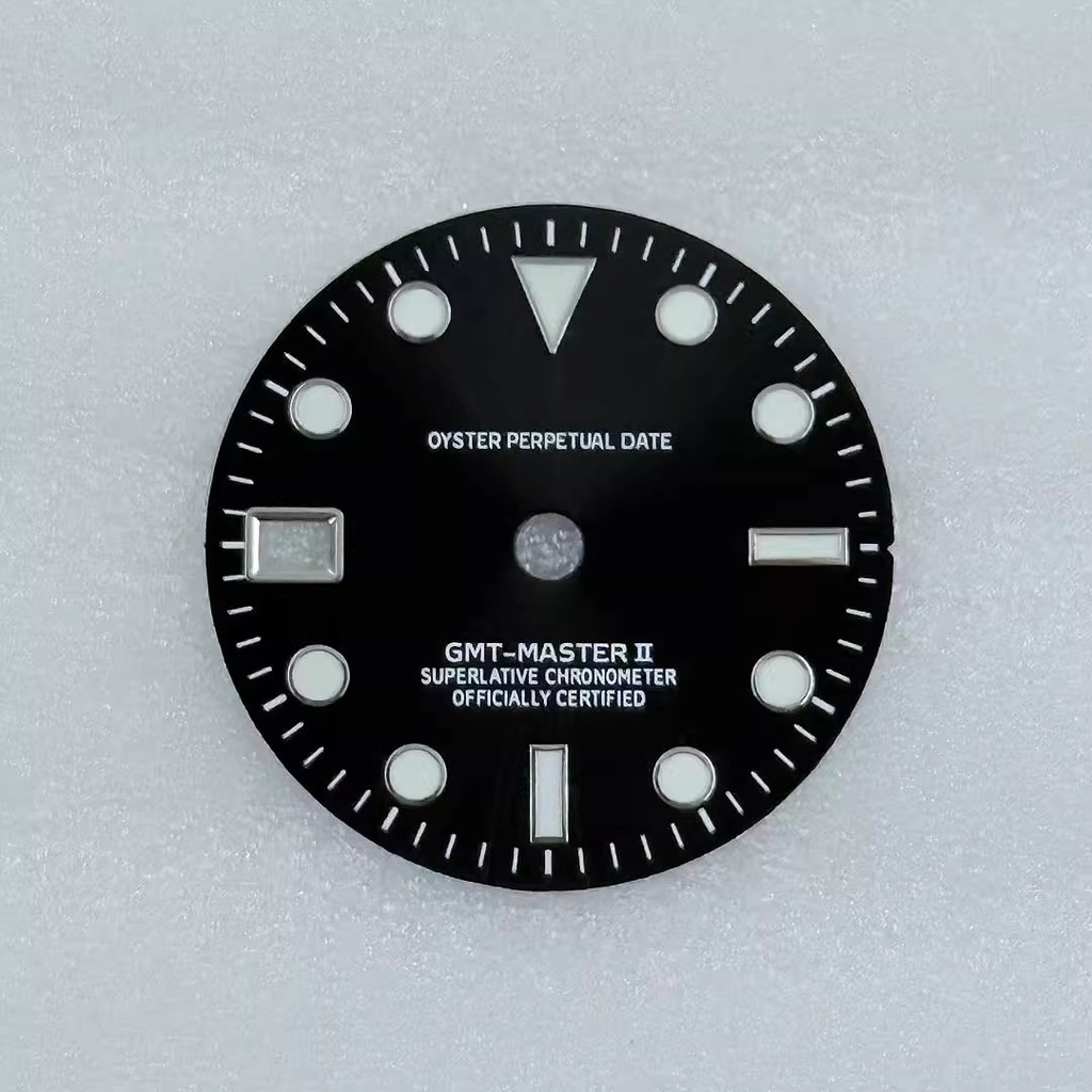 [Mới 35] GMT Tay Trái NH34 Đường Kính Mặt Số 28,5mm Sửa Đổi NH34 Nhân Vật Xanh Dạ Quang Phụ Kiện Đồn