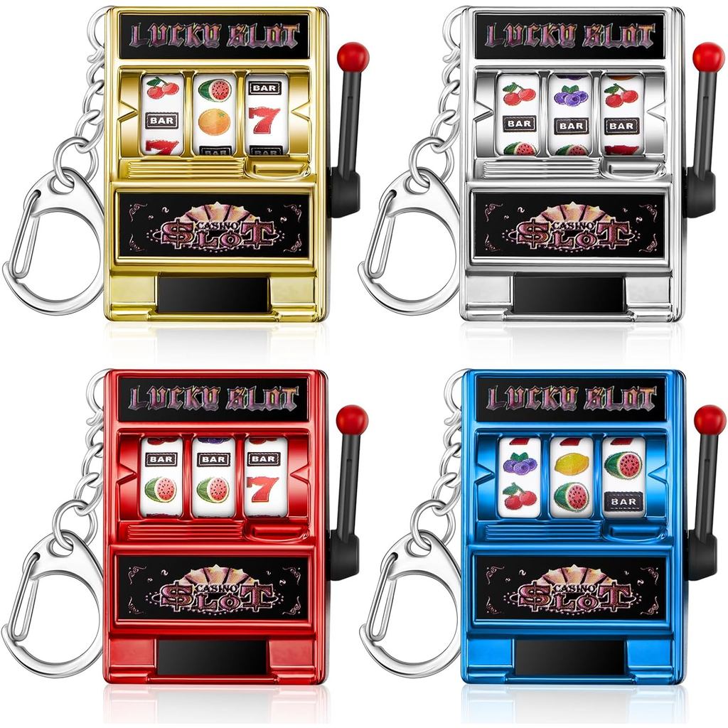 Panelee Khe Máy Móc Khóa Số Lượng Lớn Las Vegas Móc Khóa Mini Casino Kawaii Trang Trí Cho Las Vegas 