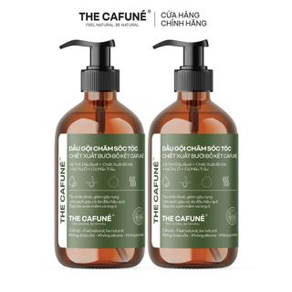 Bộ Đôi 2 Chai Dầu Gội Thảo Dược Bưởi Bồ Kết Chăm Sóc Tóc The Cafuné 450ml Dưỡng Tóc