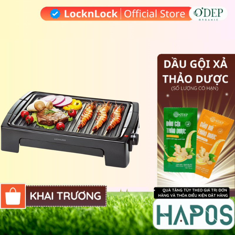 Bếp nướng điện không khói LocknLock Chính hãng EJG232 - Bảo Hành 24 tháng - HAPOS HOF