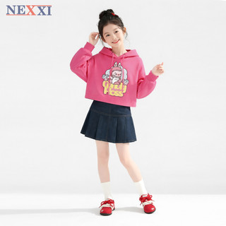 Áo Khoác Hoodie Croptop Bé Gái NEXXI Vải Da Cá Mềm Mịn Thời Trang Cho Bé Đi Học, Đi Chơi